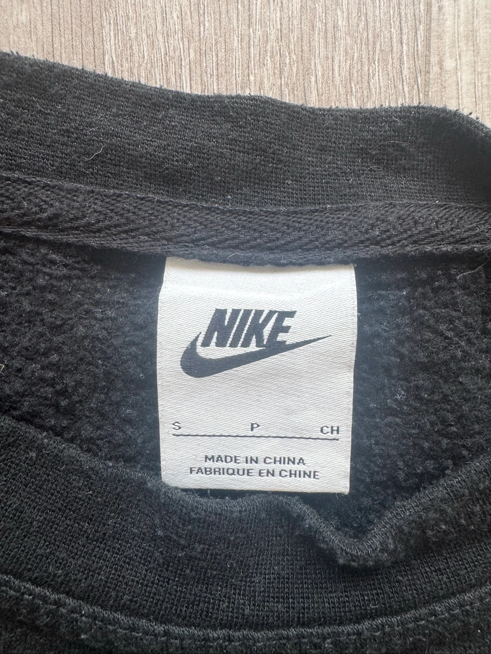Nike Vintage Colorblock Sweatshirt Zwart Grijze Geborduurd Logo Y2K Streetwear S – photo 4